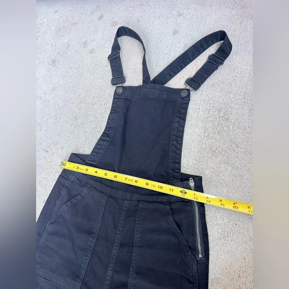 Madewell Black Denim Overall Jumpsuit XS Adjustablestraps Casual Streetwear Y2K - Picture 8 of 12